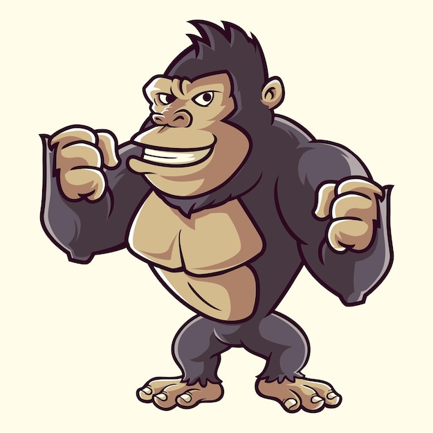 Kingkong Gorilla Monkey Cartoon Cute