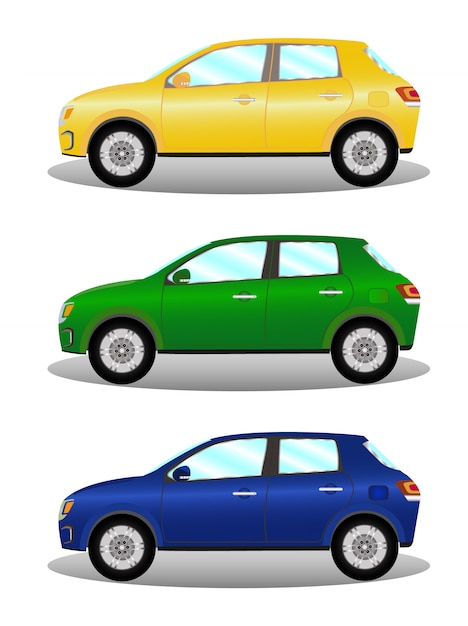Kit para carro hatchback em três cores