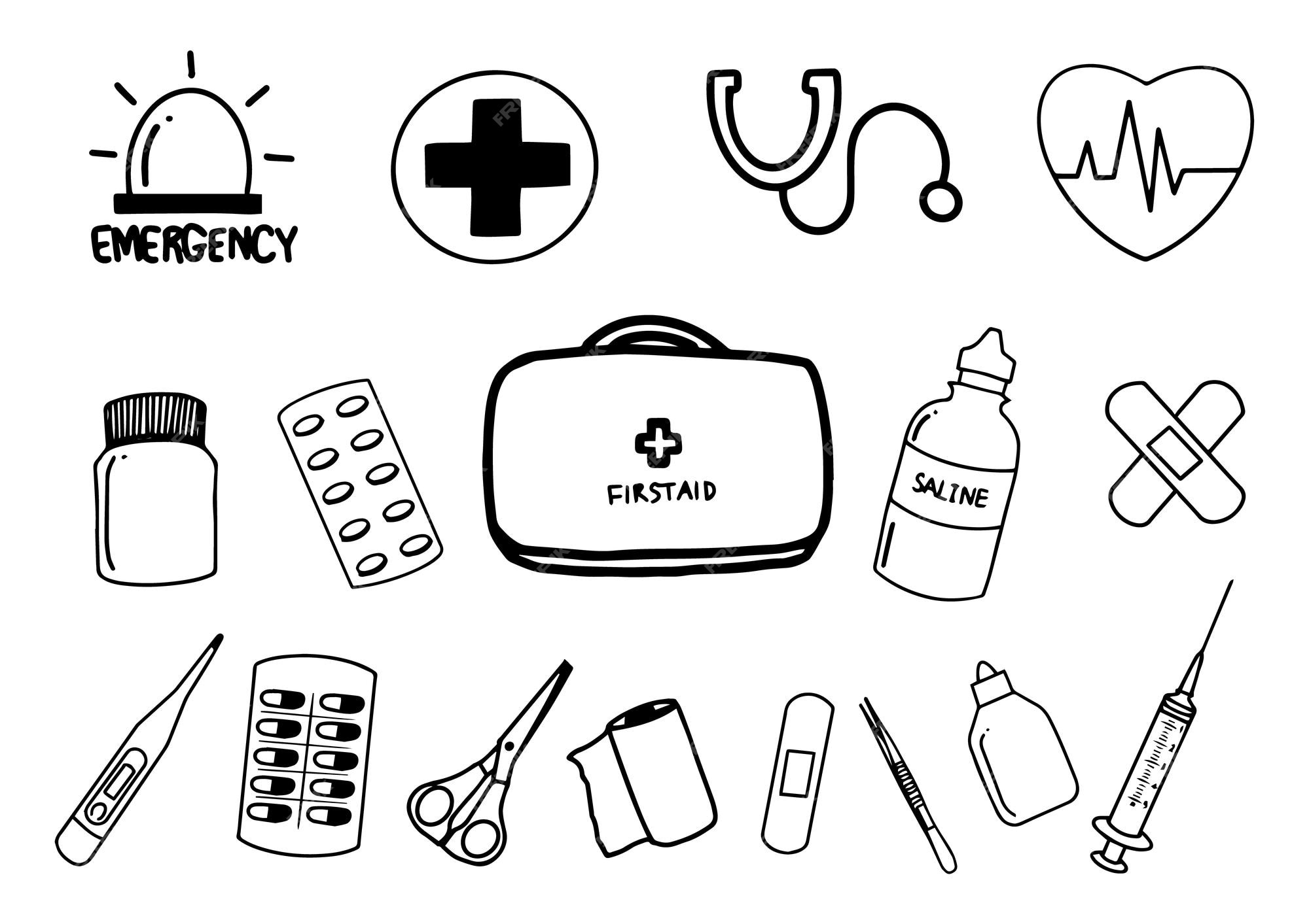 COMO DESENHAR KIT MÉDICO, HOW TO DRAW MEDICAL KIT