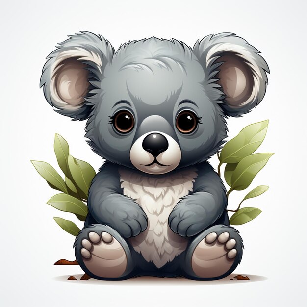 Vetor koala animal vida selvagem ilustração vetor engraçado natureza urso mamífero austrália cartoon char