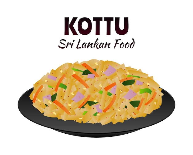 Kottu comida do sri lanka