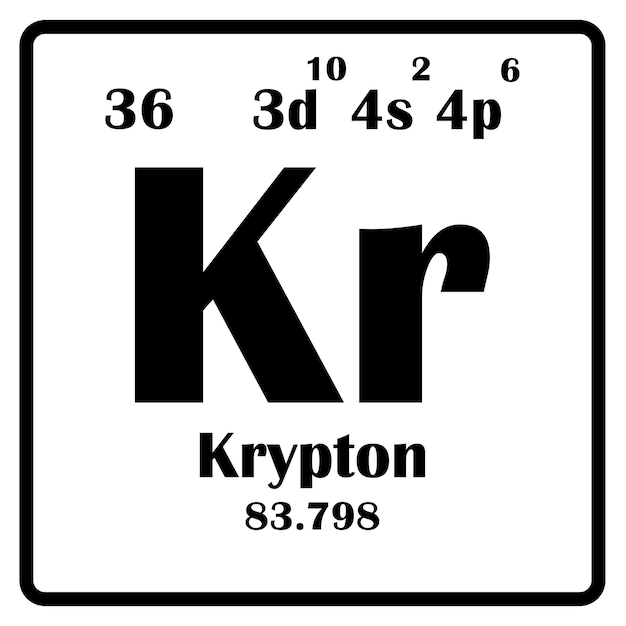 Vetor krypton elements icon, modelo de símbolo de ilustração vetorial