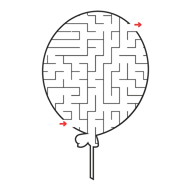 Labirinto abstrato jogo para crianças quebra-cabeça para crianças enigma do labirinto encontre o caminho certo planilha de educação