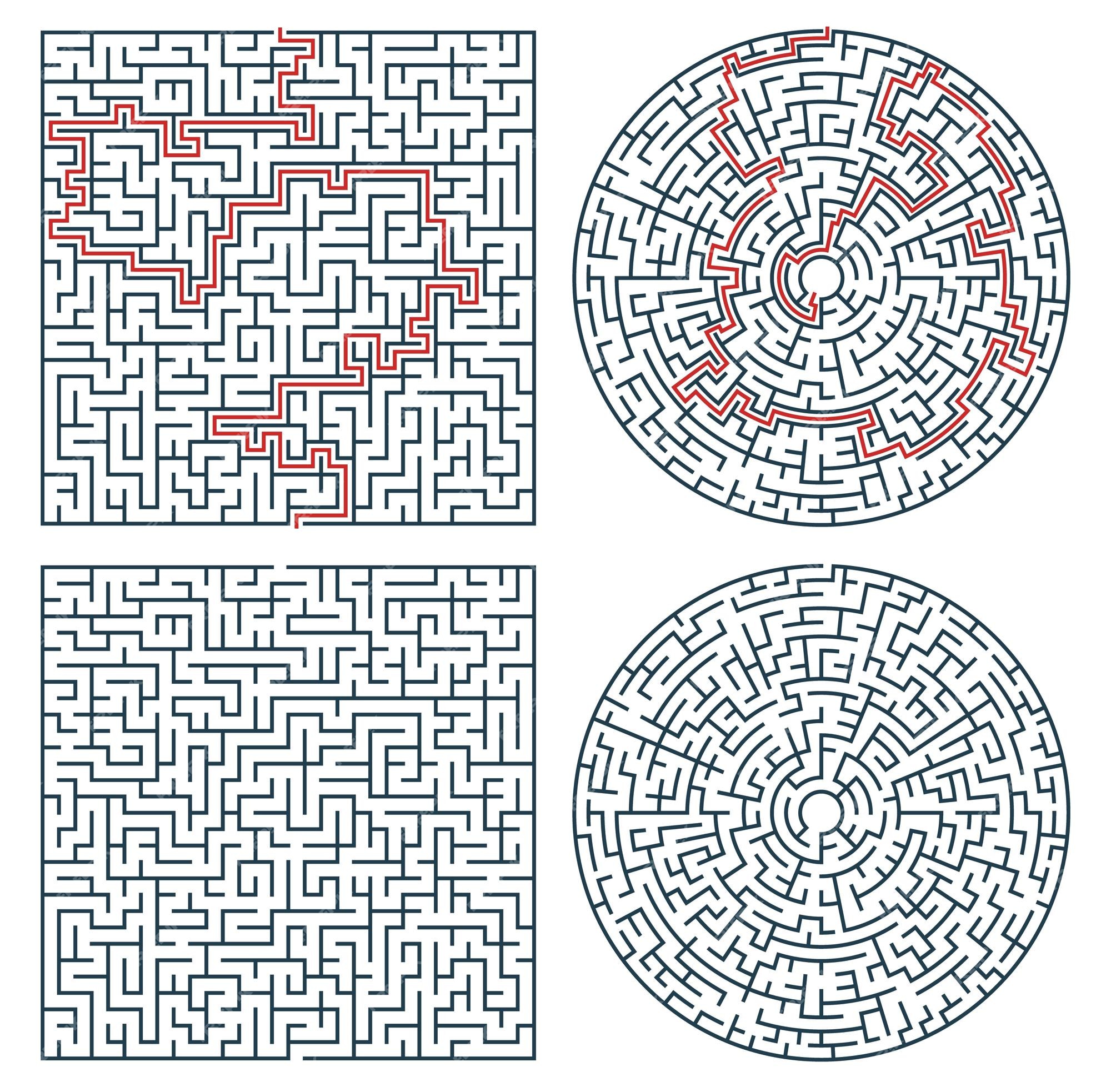 jogo de labirinto para crianças que aprendem em casa. tarefa de  quebra-cabeça de labirinto circular. forma de enigma de lazer de inverno,  procure o caminho certo. 2189059 Vetor no Vecteezy