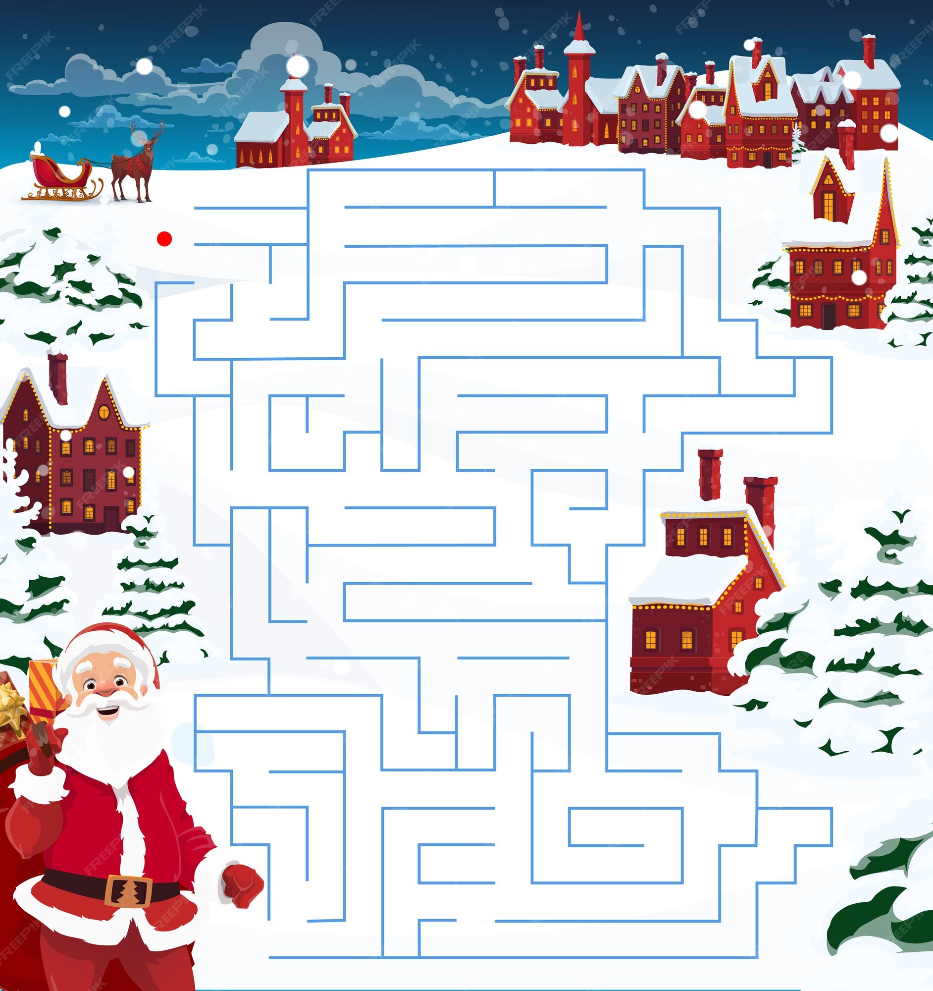 Mapa De Natal Com Labirinto Jogo De Tabuleiro De Risco Para Crianças  Boardgame No Estilo Cartoon Papai Noel, Veado, Pé-grande E E Ilustração do  Vetor - Ilustração de educacional, cervos: 164331663