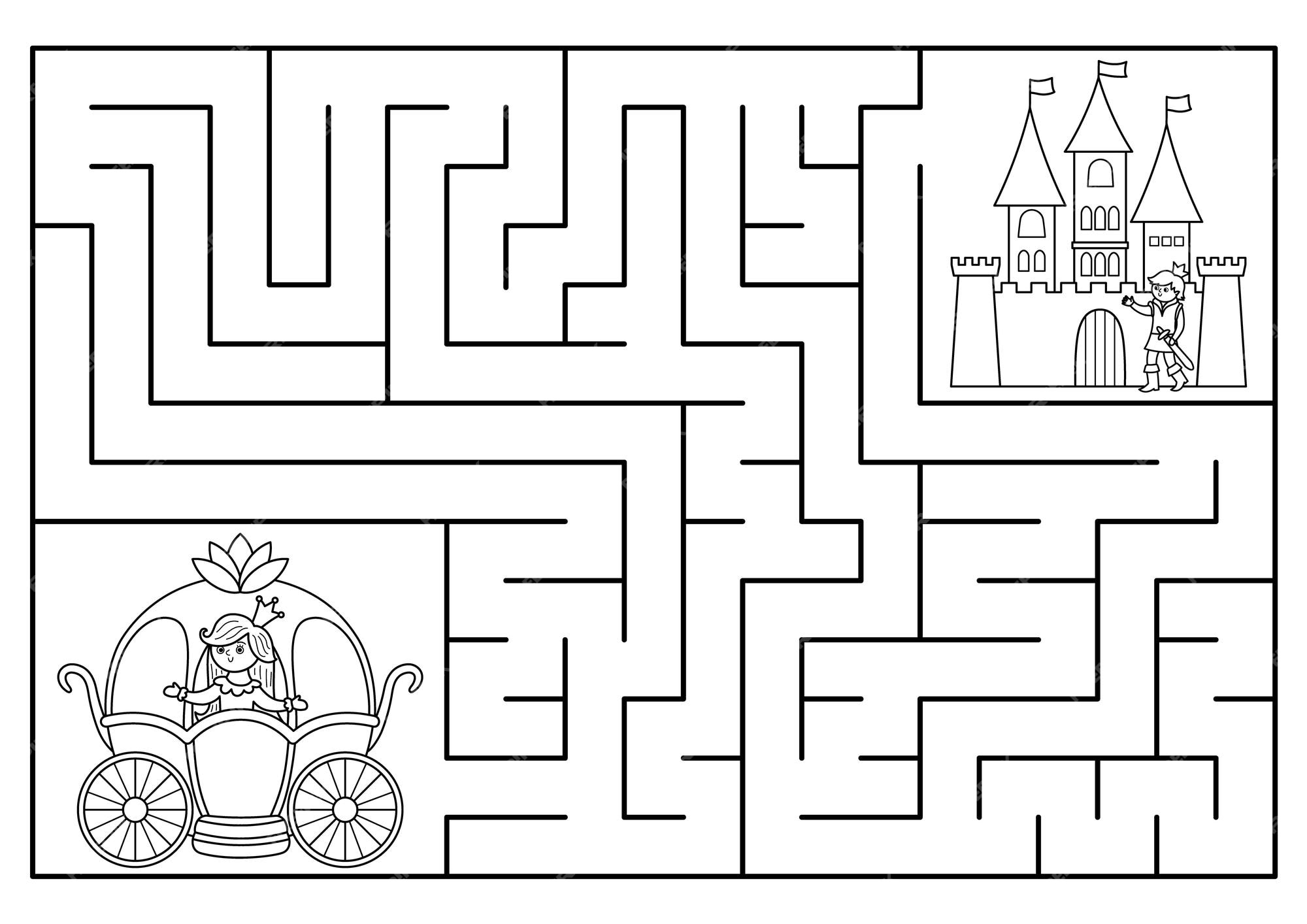 Labirinto Preto E Branco Para Crianças. Atividade De Impressão De Pré-escola  De Férias. Página De Jogos De Linha Ou Coloração De a Ilustração do Vetor -  Ilustração de desenho, urso: 215021051