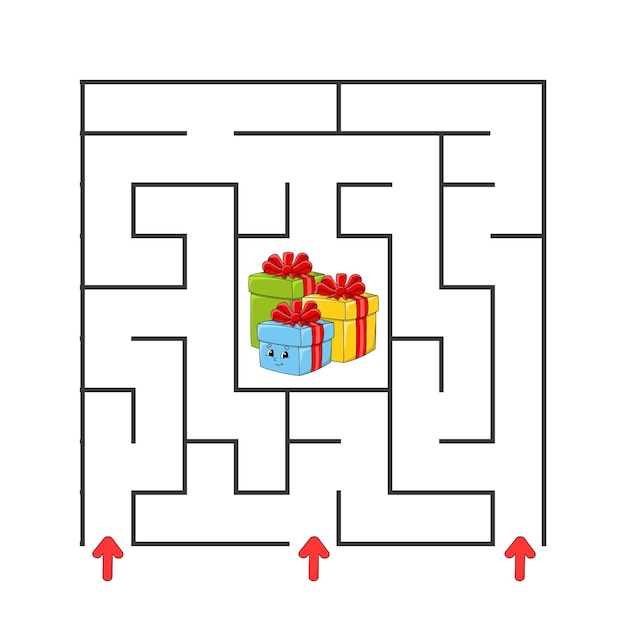 Labirinto de jogos de lógica de educação para crianças. encontre o caminho  certo. labirinto ou desenho de quebra-cabeça. ilustração vetorial