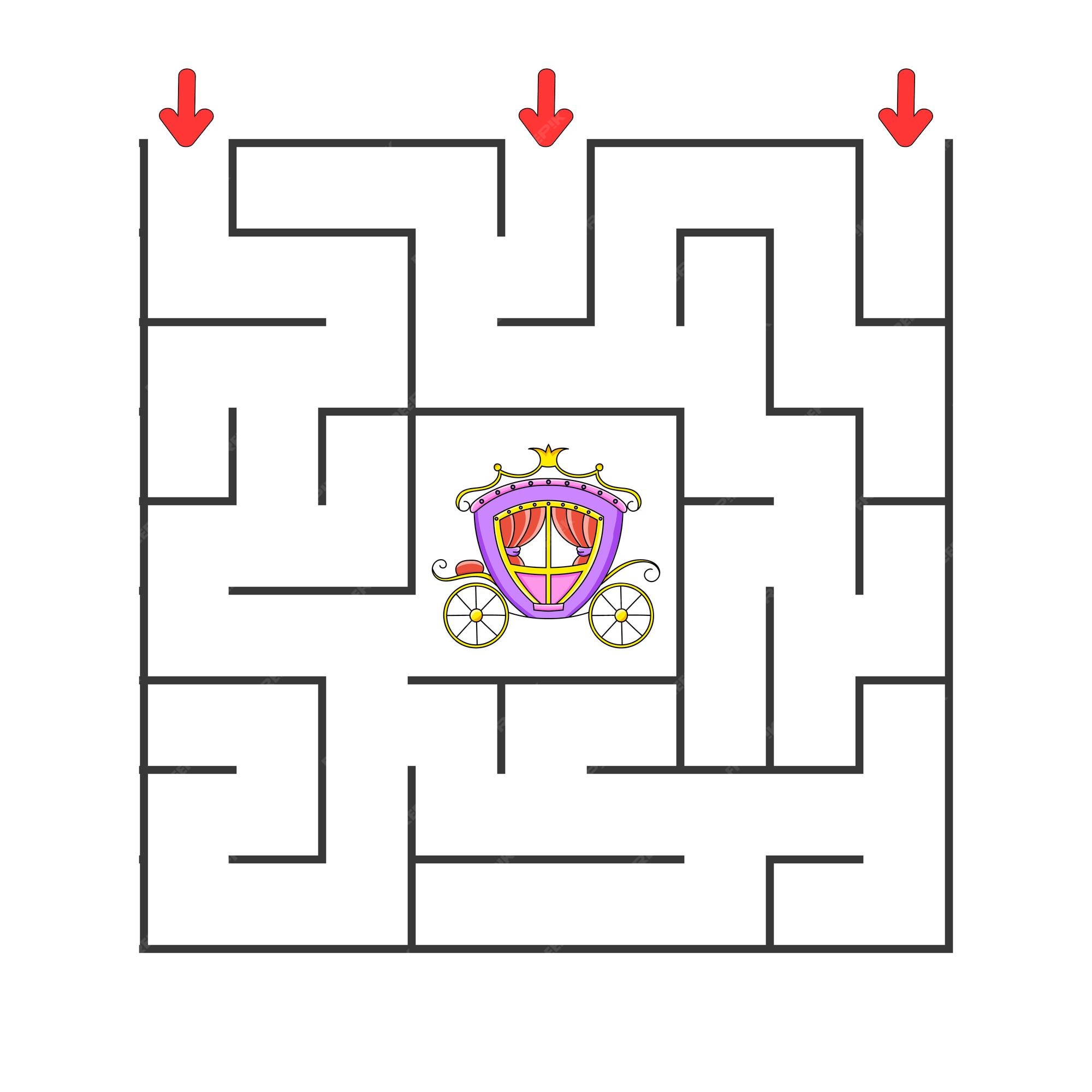 Labirinto de jogos de lógica de educação para crianças. encontre o caminho  certo. labirinto ou desenho de quebra-cabeça. ilustração vetorial