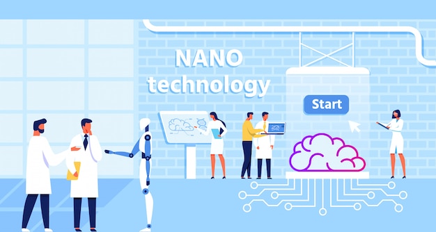 Laboratório de nanotecnologia e função cerebral de melhoria