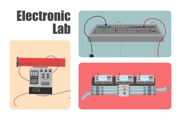 Vetor laboratório eletrônico