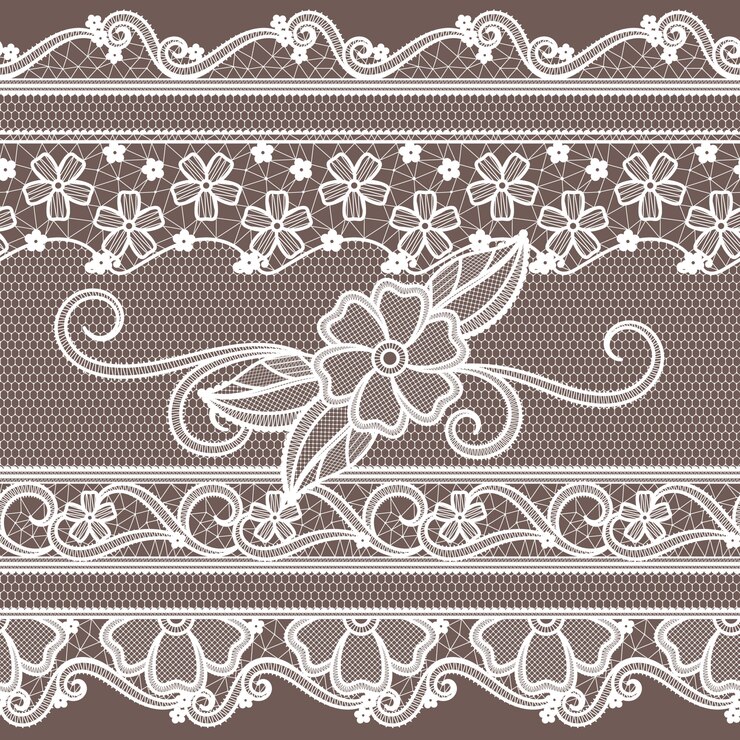 Vetor laço de tecido com decoração de flores. padrão sem emenda de moda em estilo barroco.