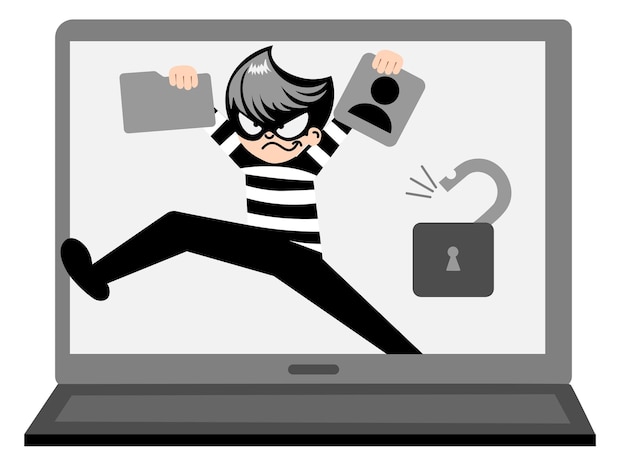 Ladrão de computador roubou arquivo hacker