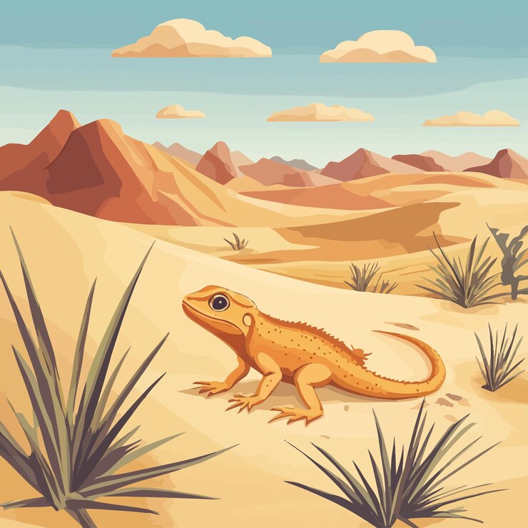 Vetor lagarto do deserto