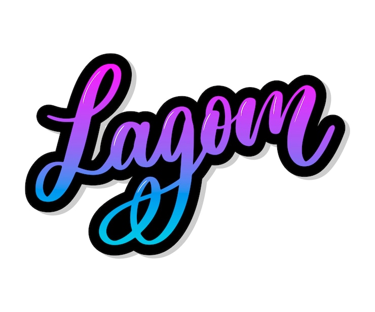 Vetor lagom, que significa texto manuscrito inspirador. estilo de vida escandinavo simples.