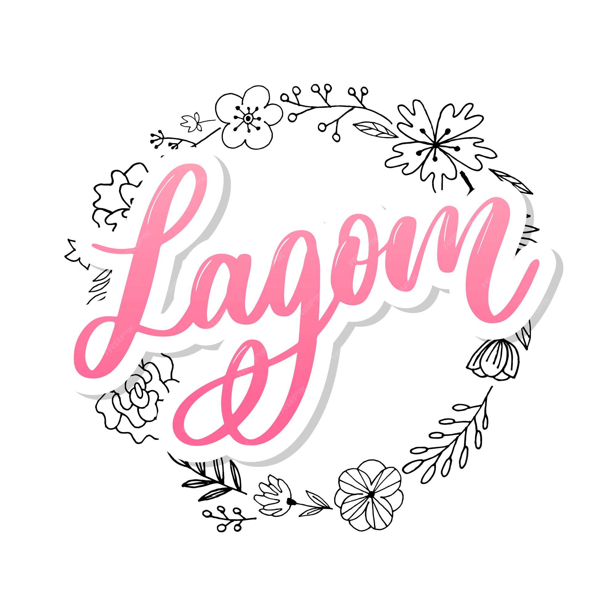 Lagom, que significa texto manuscrito inspirador. estilo de vida escandinavo  simples.