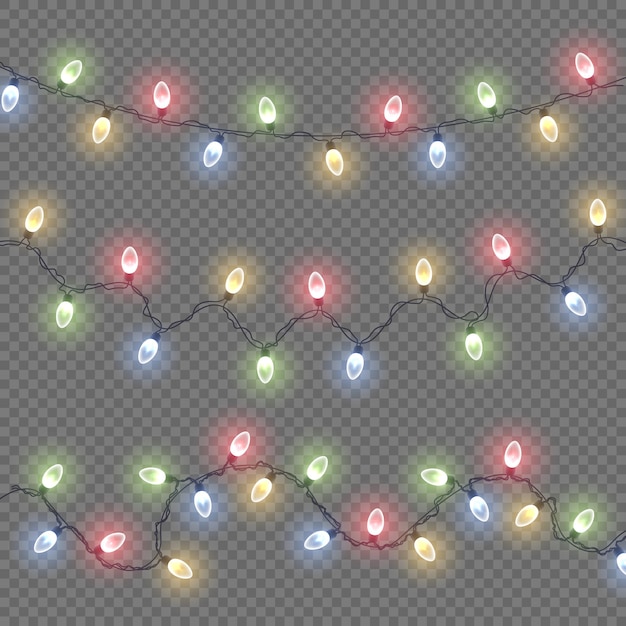 Lâmpada de brilho colorido em fios de arame Luzes brilhantes decorações de guirlandas de Natal luz de néon led