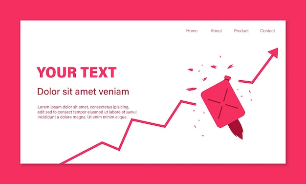 Vetor landing page da empresa de negócios os preços dos combustíveis estão quebrando a estratégia inflação e problemas nos negócios