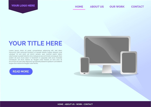 Vetor landing porfolio page