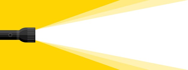 Lanterna banner com lanterna e raio de luz ilustração vetorial