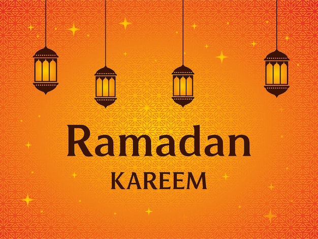 Lanternas árabes tradicionais para o mês sagrado da comunidade muçulmana ramadan kareem celebration