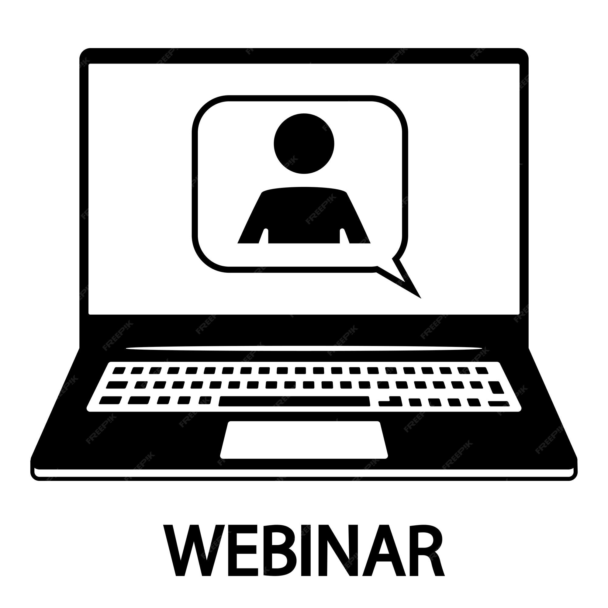 Botão webinar ao vivo. ícone de cor azul para curso online, educação a  distância, vídeo-aula, conferência em grupo na internet, teste de  treinamento. webinar ao vivo com microfone, ícones de transmissão