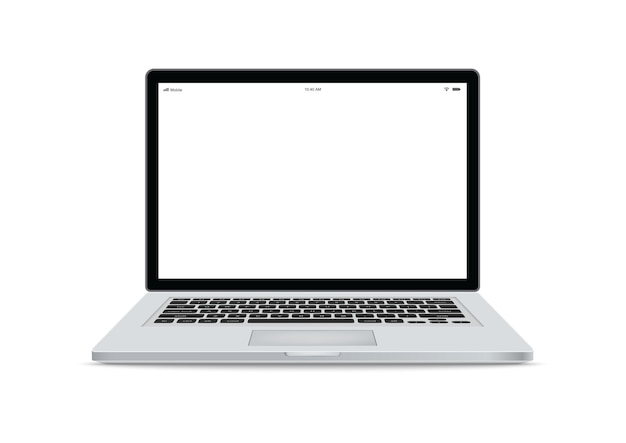 Laptop isolado no fundo branco. ilustração.