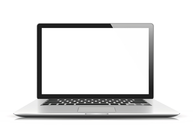 Vetor laptop realista e detalhado moderno isolado no branco. ilustração do vetor.