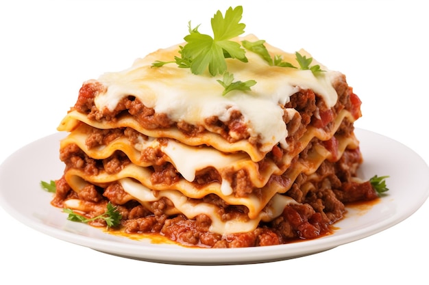 Vetor lasagna picante de carne picada ou moída com folhas de macarrão italiano tradicional alternadas