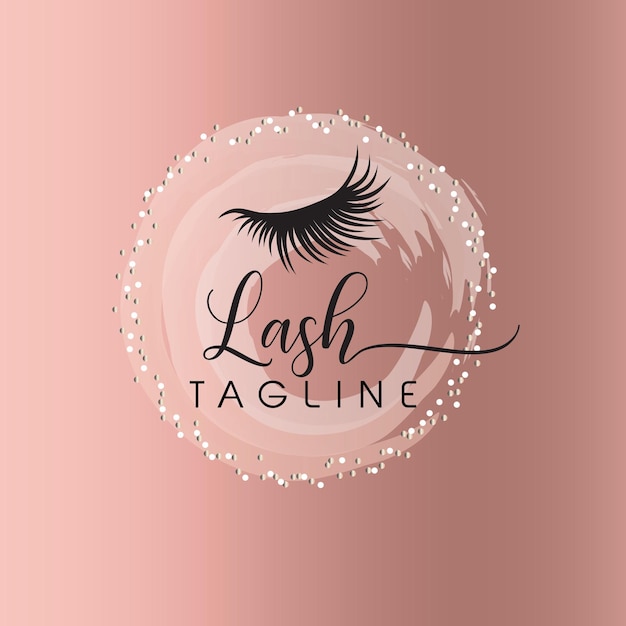 Vetor lash logo design moderno