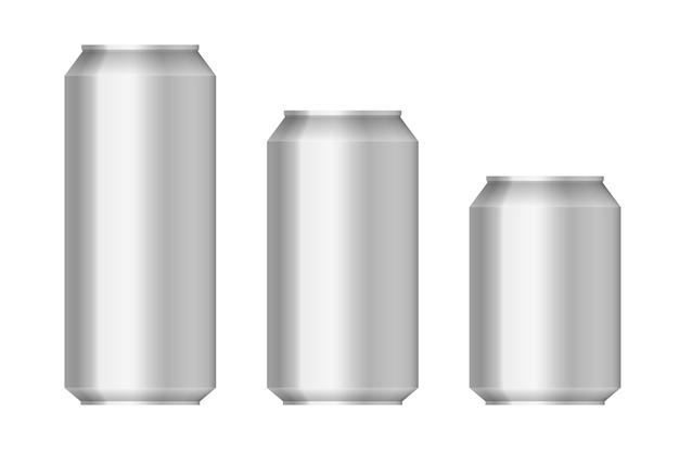 Lata de cerveja de alumínio isolada