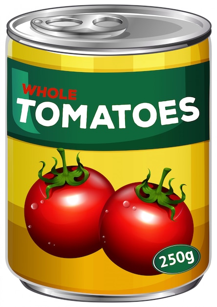 Lata de tomates inteiros