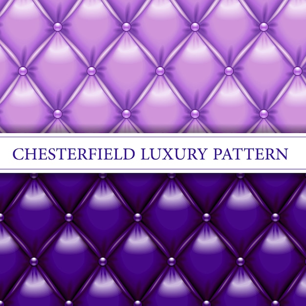 Lavanda e roxo elegante chesterfield sem costura padrão