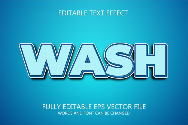 Lave o efeito de estilo de texto editável em 3D