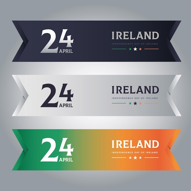Layout criativo design do dia da independência da Irlanda para cartão de felicitações, banner, ilustração vetorial.