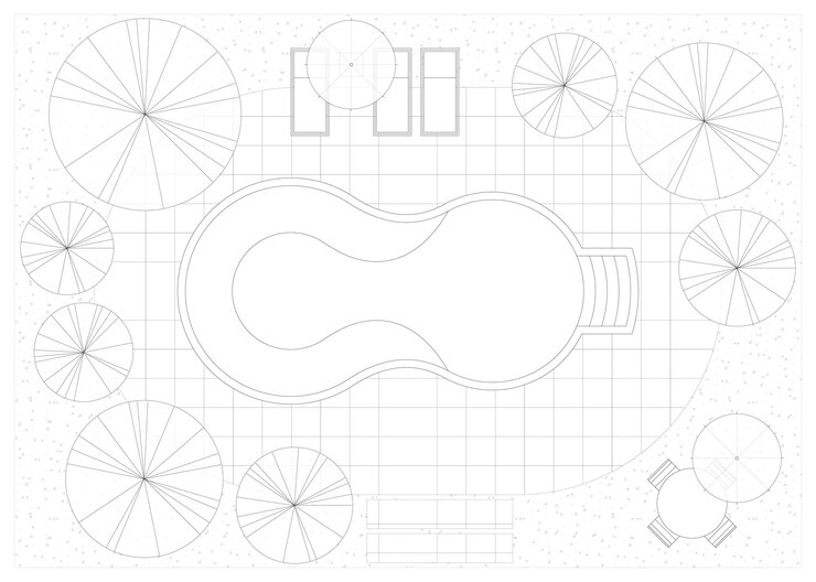 Vetor layout da piscina