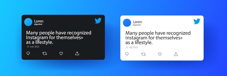 Vetor layout da postagem layout da postagem do twitter em cores planas ilustração em vetor
