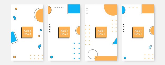 Vetor layout de design de capa definido para negócios e construção. geometria abstrata com ilustração corporativa colorida.