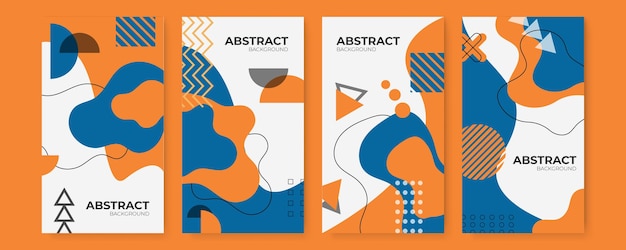 Layout de design de capa definido para negócios e construção. geometria abstrata com ilustração corporativa colorida.