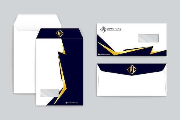 Layout de design de envelope criativo