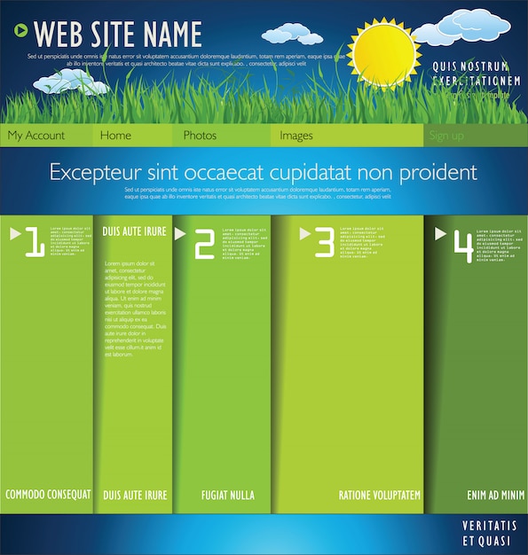 Layout de Design ecologia moderna