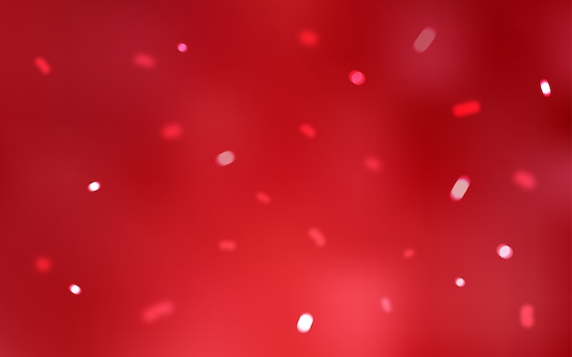 Layout de luz vector vermelho com flocos de neve brilhantes