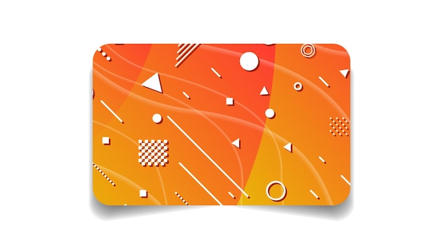 Vetor layout de modelo de cartão de crédito de banco de cor abstrata estilo de design de vetor isolado em fundo branco