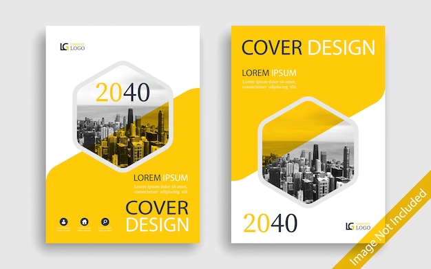 Layout de modelo de design de capa de livro corporativo mínimo