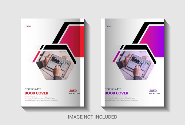 Vetor layout de modelo de design de capa de livro corporativo