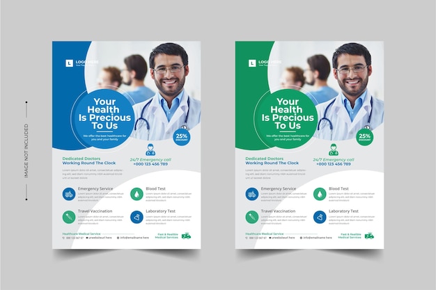 Layout de Modelo de Folheto de Assistência Médica