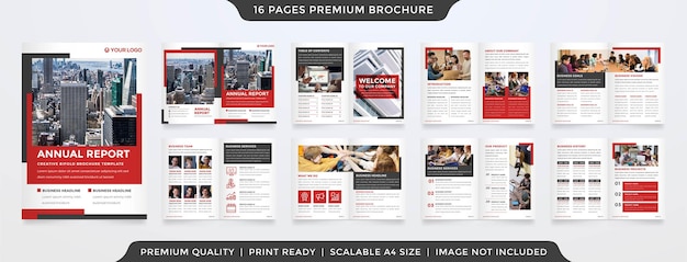 Layout de modelo de folheto de negócios com duas dobras estilo premium