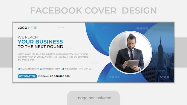 Layout do modelo de capa do facebook de negócios corporativos