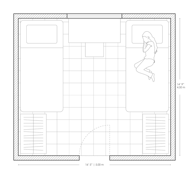 Vetor layout do quarto