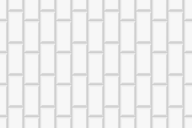 Vetor layout vertical de azulejos brancos padrão de parede de cerâmica ou tijolo backsplash de cozinha ou piso de banheiro