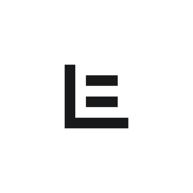 Vetor le el design de logotipo de vetor monograma de letras abstratas iniciais